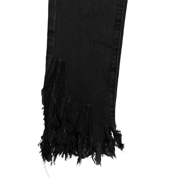 Almost Famous The Must Have Mid Rise Ankle Stretch Distressed Fringe Juniors 3 - Picture 4 of 16